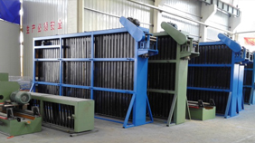 冠杰科技高頻焊管機儲料倉庫